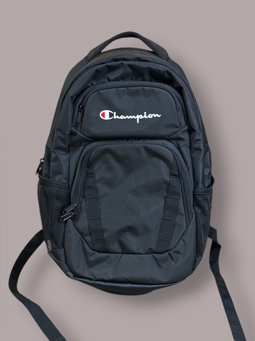 Champion Catalyst Black Backpack, Laptop Pocket, 18.5" x 12" x 7.25"